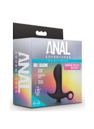 Черный анальный вибратор Silicone Vibrating Prostate Massager 01 - 10,8 см. - Blush Novelties - в Калуге купить с доставкой