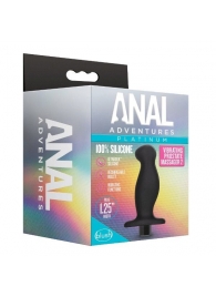 Черный анальный вибромассажёр Silicone Vibrating Prostate Massager 02 - 10,8 см. - Blush Novelties - в Калуге купить с доставкой