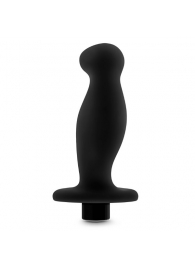 Черный анальный вибромассажёр Silicone Vibrating Prostate Massager 02 - 10,8 см. - Blush Novelties - в Калуге купить с доставкой