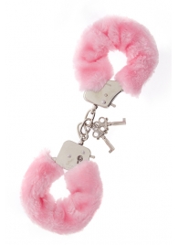 Металлические наручники с розовой меховой опушкой METAL HANDCUFF WITH PLUSH PINK - Dream Toys - купить с доставкой в Калуге