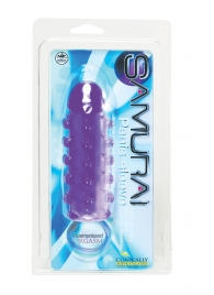 Закрытая фиолетовая насадка с пупырышками SAMURAI PENIS SLEEVE PURPLE - 14,5 см. - NMC - в Калуге купить с доставкой