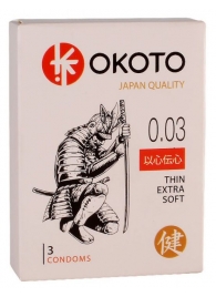 Тонкие презервативы OKOTO Thin Extra Soft - 3 шт. - Sitabella - купить с доставкой в Калуге