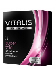 Ультратонкие презервативы VITALIS PREMIUM super thin - 3 шт. - Vitalis - купить с доставкой в Калуге