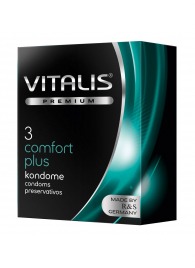 Контурные презервативы VITALIS PREMIUM comfort plus - 3 шт. - Vitalis - купить с доставкой в Калуге
