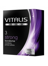 Презервативы с утолщенной стенкой VITALIS PREMIUM strong - 3 шт. - Vitalis - купить с доставкой в Калуге