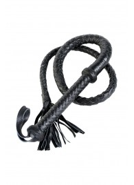 Длинный кожаный кнут с хлопушками на конце - ToyFa - купить с доставкой в Калуге