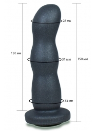 Черная анальная рельефная насадка-фаллоимитатор - 15 см. - LOVETOY (А-Полимер) - купить с доставкой в Калуге
