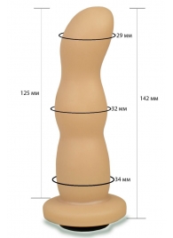 Телесная рельефная насадка Harness - 14,2 см. - LOVETOY (А-Полимер) - купить с доставкой в Калуге