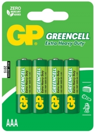 Батарейки солевые GP GreenCell AAA/R03G - 4 шт. - Элементы питания - купить с доставкой в Калуге