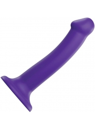 Фиолетовый фаллоимитатор-насадка Strap-On-Me Dildo Dual Density size M - 18 см. - Strap-on-me - купить с доставкой в Калуге