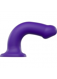 Фиолетовый фаллоимитатор-насадка Strap-On-Me Dildo Dual Density size L - 19 см. - Strap-on-me - купить с доставкой в Калуге