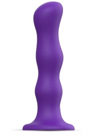 Фиолетовая насадка Strap-On-Me Dildo Geisha Balls size M - Strap-on-me - купить с доставкой в Калуге