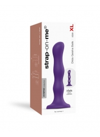 Фиолетовая насадка Strap-On-Me Dildo Geisha Balls size XL - Strap-on-me - купить с доставкой в Калуге