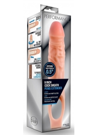 Телесная насадка на пенис 9 Inch Cock Sheath Extender - 22,2 см. - Blush Novelties - в Калуге купить с доставкой