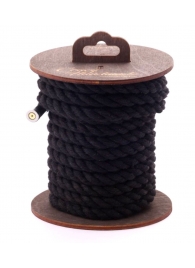 Черная хлопковая веревка для бондажа на катушке - 5 м. - Crazy Handmade - купить с доставкой в Калуге