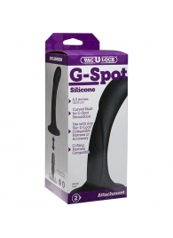 Черная изогнутая насадка Vac-U-Lock G-Spot - 16,5 см. - Doc Johnson - купить с доставкой в Калуге