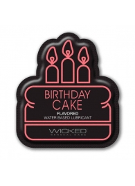 Лубрикант на водной основе со вкусом торта с кремом Wicked Aqua Birthday cake - 3 мл. - Wicked - купить с доставкой в Калуге