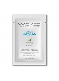 Легкий лубрикант на водной основе Wicked Simply AQUA - 3 мл. - Wicked - купить с доставкой в Калуге