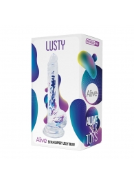 Прозрачный фаллоимитатор на присоске Lusty Jelly Dildo - 18 см. - Adrien Lastic