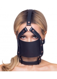 Черный намордник с кляпом-шаром Head Harness With A Gag - Orion - купить с доставкой в Калуге