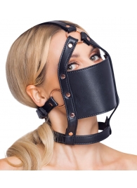 Черный намордник с кляпом-шаром Head Harness With A Gag - Orion - купить с доставкой в Калуге