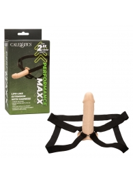 Телесный фаллопротез Life-Like Extension with Harness - 17,75 см. - California Exotic Novelties - купить с доставкой в Калуге