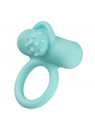 Аквамариновое эрекционное виброкольцо Silicone Rechargeable Nubby Lover’s Delight - California Exotic Novelties - в Калуге купить с доставкой