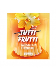 Пробник гель-смазки Tutti-frutti со вкусом ванильного пудинга - 4 гр. - Биоритм - купить с доставкой в Калуге