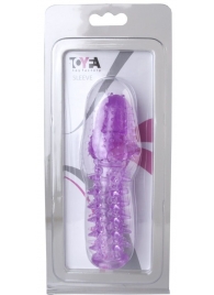 Фиолетовая насадка, удлиняющая половой член - 13,5 см. - Toyfa Basic - в Калуге купить с доставкой