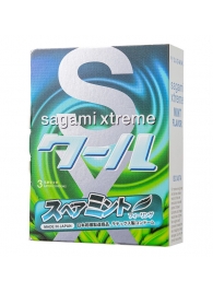 Презервативы Sagami Xtreme Mint с ароматом мяты - 3 шт. - Sagami - купить с доставкой в Калуге