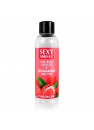 Массажное масло Sexy Sweet Nectar Lychee с феромонами и ароматом личи - 75 мл. - Биоритм - купить с доставкой в Калуге