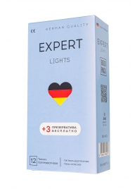 Ультратонкие презервативы EXPERT Lights - 12 шт.(+3 в подарок) - Expert - купить с доставкой в Калуге