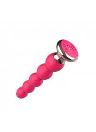 Розовый вибратор-ёлочка Mini Vibrator с пультом ДУ - 19 см. - I-MOON