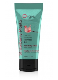 Съедобный интимный гель Orgie Lube Tube Cocktail Strawberry Mojito - 50 мл. - ORGIE - купить с доставкой в Калуге