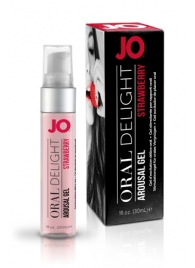 Клубничный лубрикант для оральных ласк Oral Delight Strawberry Sensation - 30 мл. - System JO - купить с доставкой в Калуге