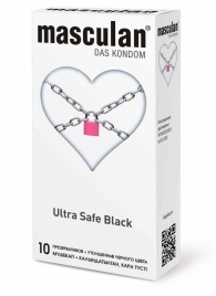 Ультрапрочные презервативы Masculan Ultra Safe Black - 10 шт. - Masculan - купить с доставкой в Калуге