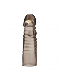 Дымчатая насадка-удлинитель Ribbed Realistic Penis Enhancing Sleeve Extension - 15,2 см. - BlueLine - в Калуге купить с доставкой