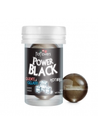 Интимный гель Power Black Hot Ball с охлаждающе-разогревающим эффектом (2 шарика по 3 гр.) - HotFlowers - купить с доставкой в Калуге