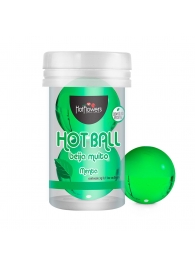 Лубрикант на масляной основе Hot Ball Beija Muito с ароматом мяты (2 шарика по 3 гр.) - HotFlowers - купить с доставкой в Калуге