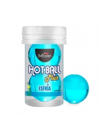 Лубрикант на масляной основе Hot Ball Plus с охлаждающим эффектом (2 шарика по 3 гр.) - HotFlowers - купить с доставкой в Калуге