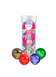 Ароматизированный лубрикант Hot Ball Mix на масляной основе (4 шарика по 3 гр.) - HotFlowers - купить с доставкой в Калуге