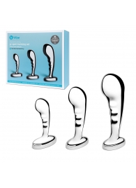 Набор из 3 стальных стимуляторов простаты Stainless Steel P-spot Training Set - b-Vibe - в Калуге купить с доставкой