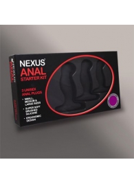 Набор из 3 массажеров простаты чёрного цвета NEXUS ANAL STARTER KIT - Nexus Range - в Калуге купить с доставкой