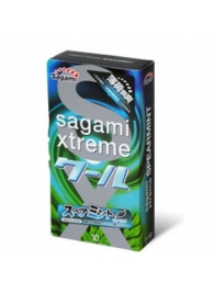 Презервативы Sagami Xtreme Mint с ароматом мяты - 10 шт. - Sagami - купить с доставкой в Калуге