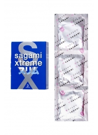 Розовые презервативы Sagami Xtreme FEEL FIT 3D - 3 шт. - Sagami - купить с доставкой в Калуге