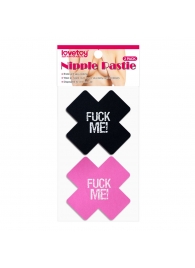 Набор из 2 пар пэстисов Cross Pattern Nipple Pasties - Lovetoy - купить с доставкой в Калуге