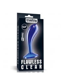 Синяя анальная втулка Flawless Clear Prostate Plug 6.0 - 15 см. - Lovetoy - в Калуге купить с доставкой