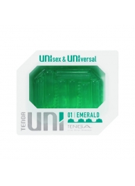 Зеленый мастурбатор-стимулятор Tenga Uni Emerald - Tenga - в Калуге купить с доставкой