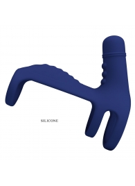 Синяя вибронасадка на пенис Vibrating Penis Sling - Baile - в Калуге купить с доставкой