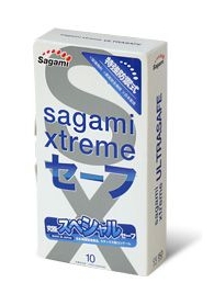 Презервативы Sagami Xtreme Ultrasafe с двойным количеством смазки - 10 шт. - Sagami - купить с доставкой в Калуге